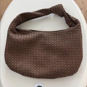 Melie Bianco Brigette Vegan Leather Brown Bag